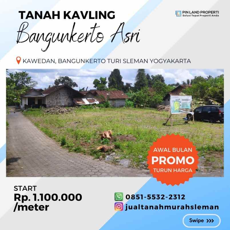 tanah murah hanya 1 1 jt meter dekat rsud sleman