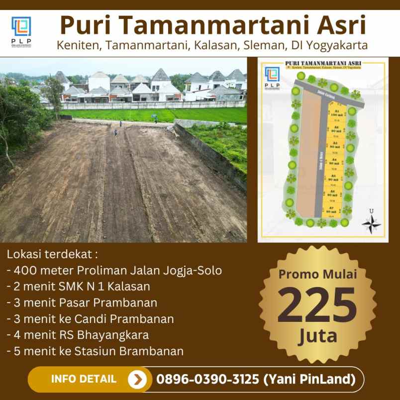 tanah murah utara proliman bogem jl jogja solo