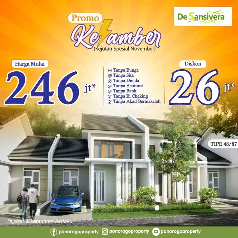 terlaris call jual rumah murah ponorogo