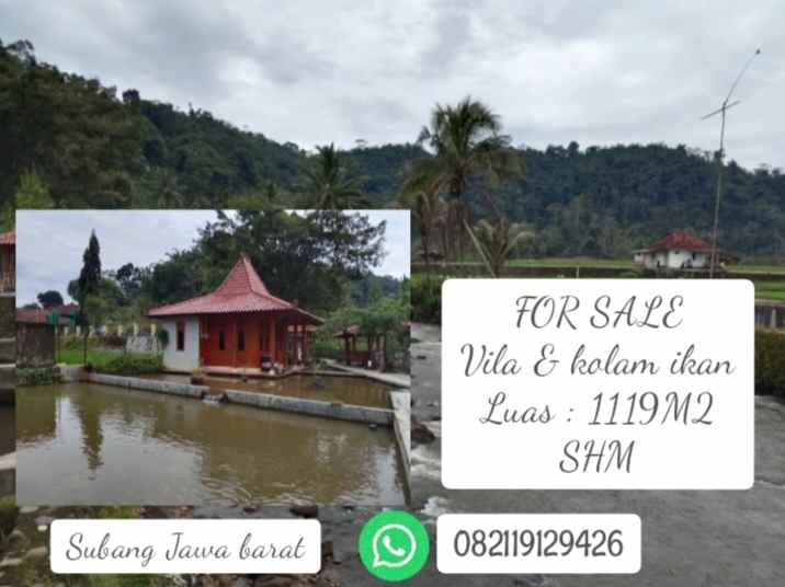 vila kolam ikan dekat sungai view bagus di subang