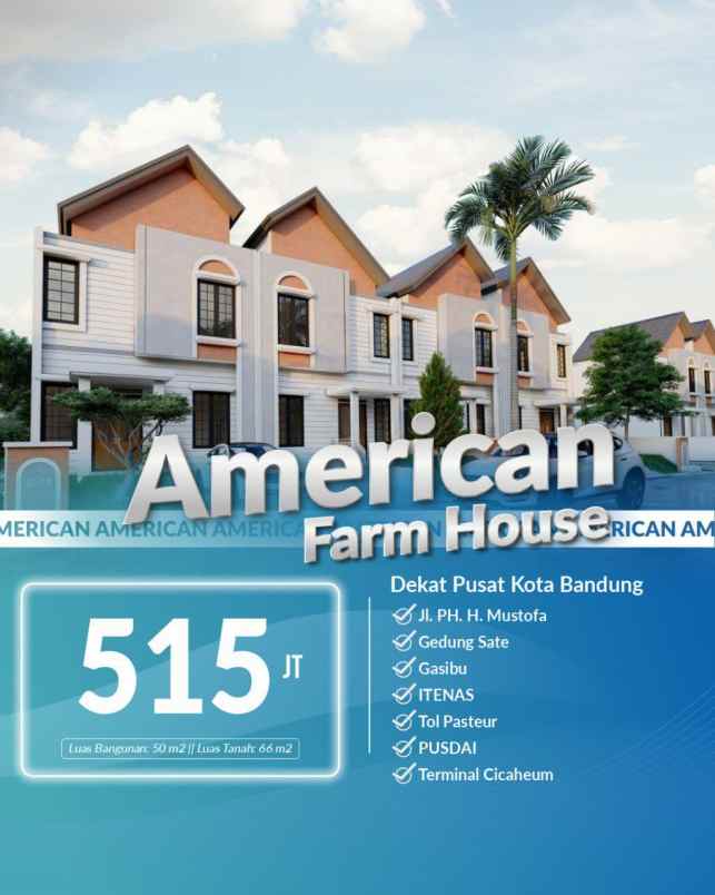 american farm house dekat kota bandung