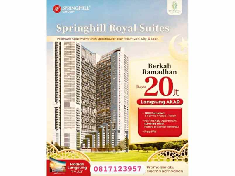 dijual apartemen the springhill royal suite