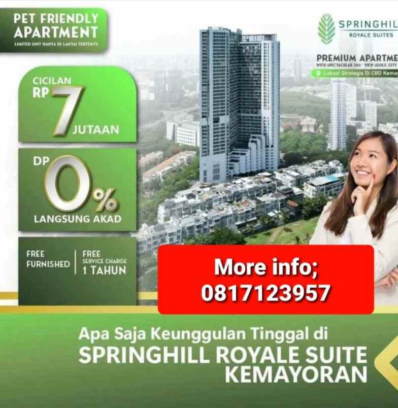 dijual apartemen the springhill royal suite