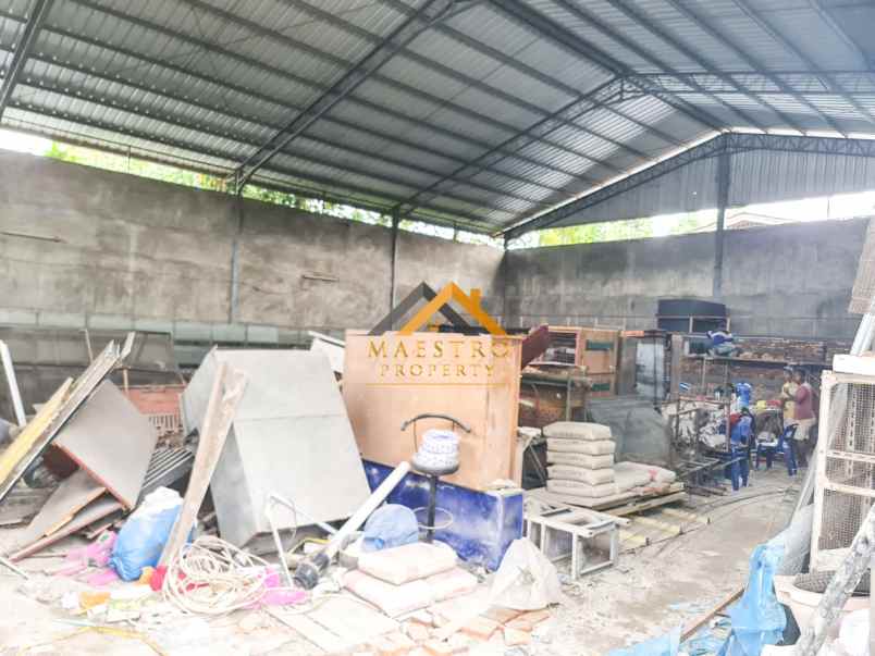 dijual gudang dekat kno jl kayu besar jl batang kuis