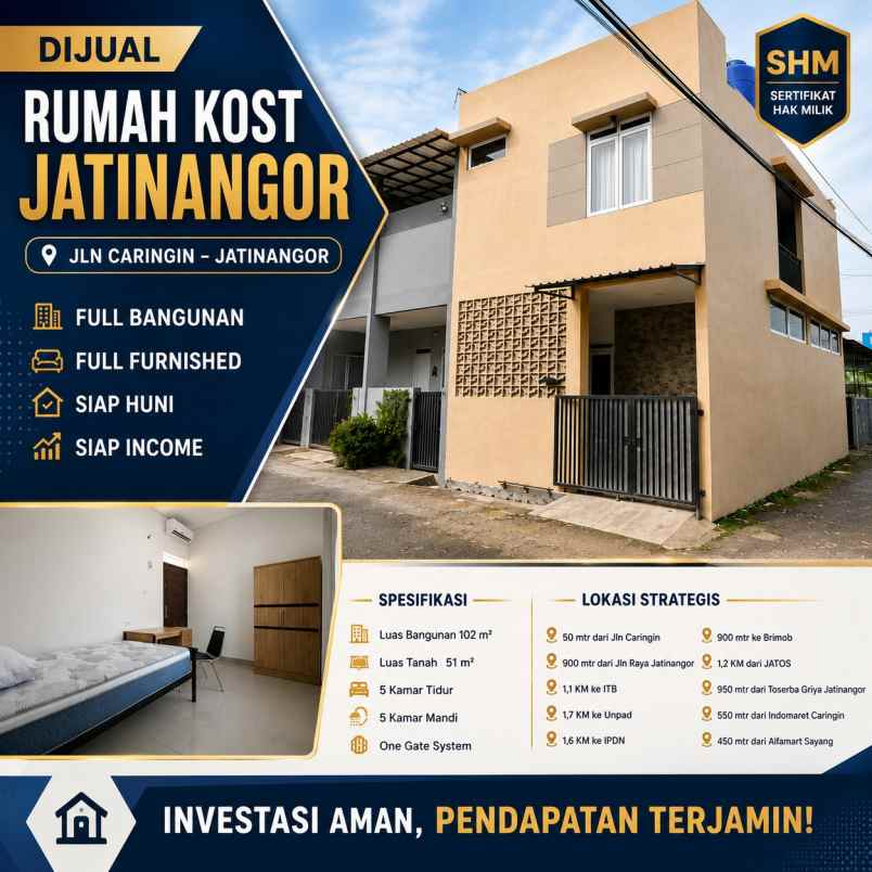 dijual kost jl caringin jatinangor