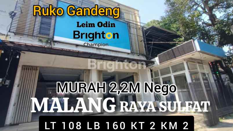 dijual ruko gandeng murah raya sulfat malang