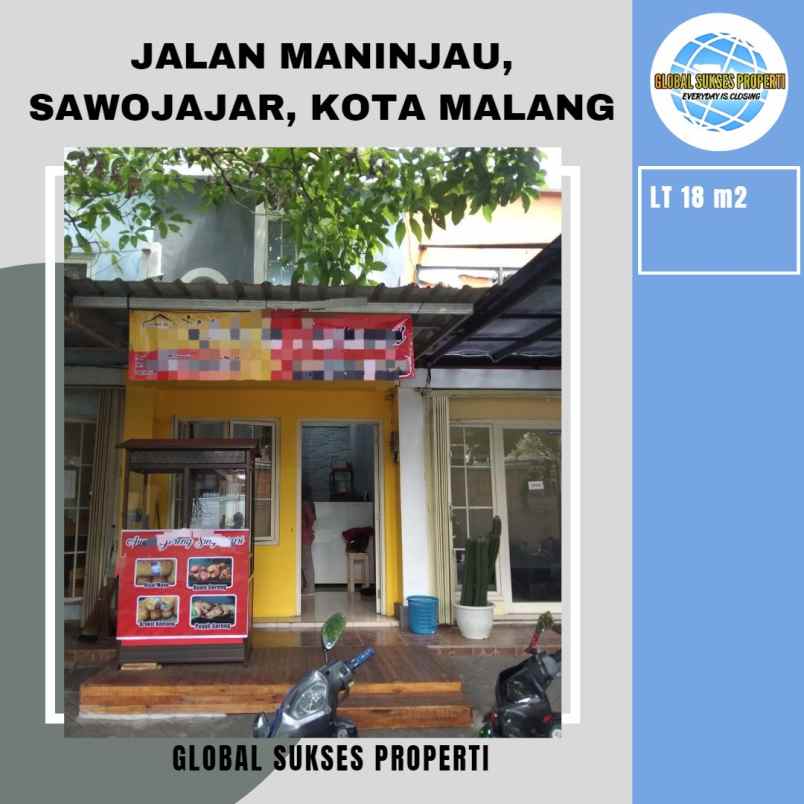 dijual ruko gudang kantor jalan maninjau sawojajar