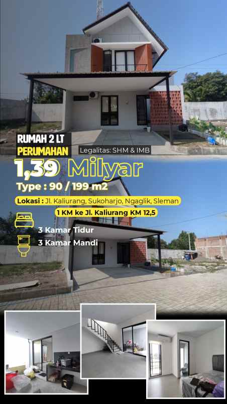 dijual rumah 1 km ke jl kaliurang km 12 5