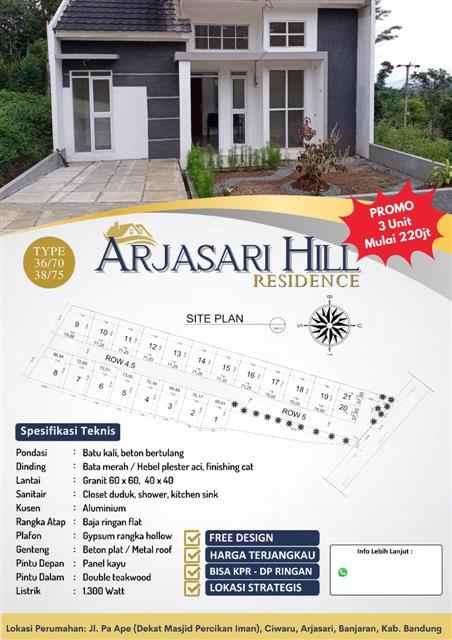 dijual rumah arjasari kabupaten bandung