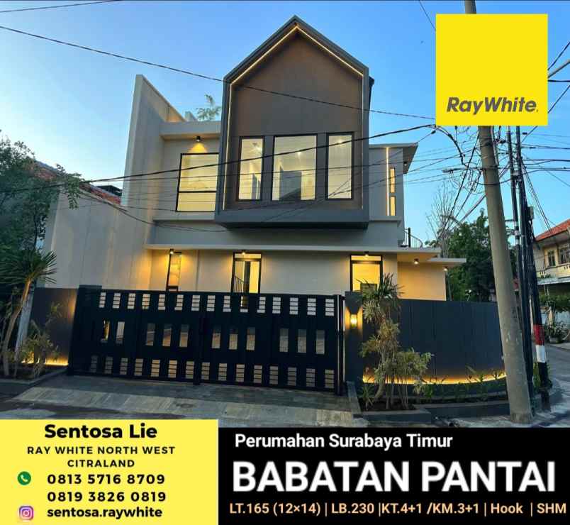 dijual rumah babatan pantai