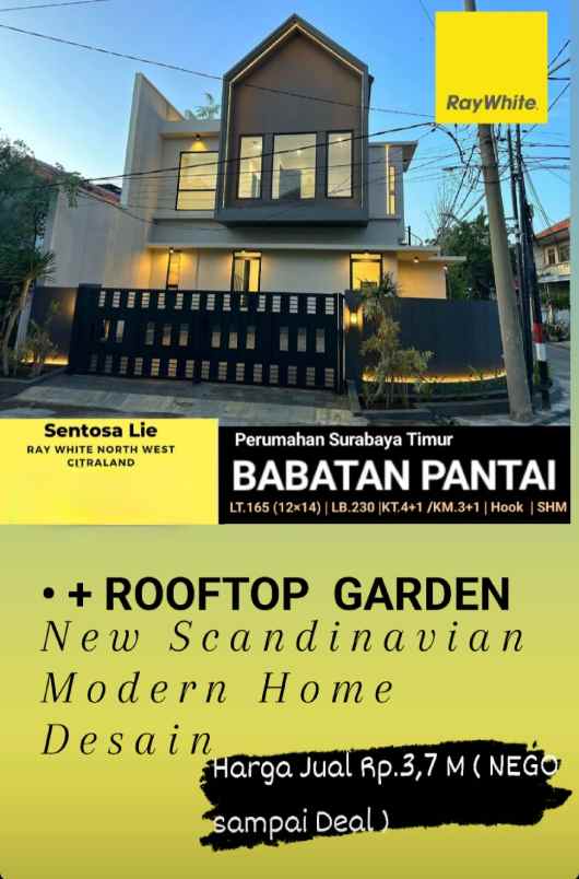 dijual rumah babatan pantai