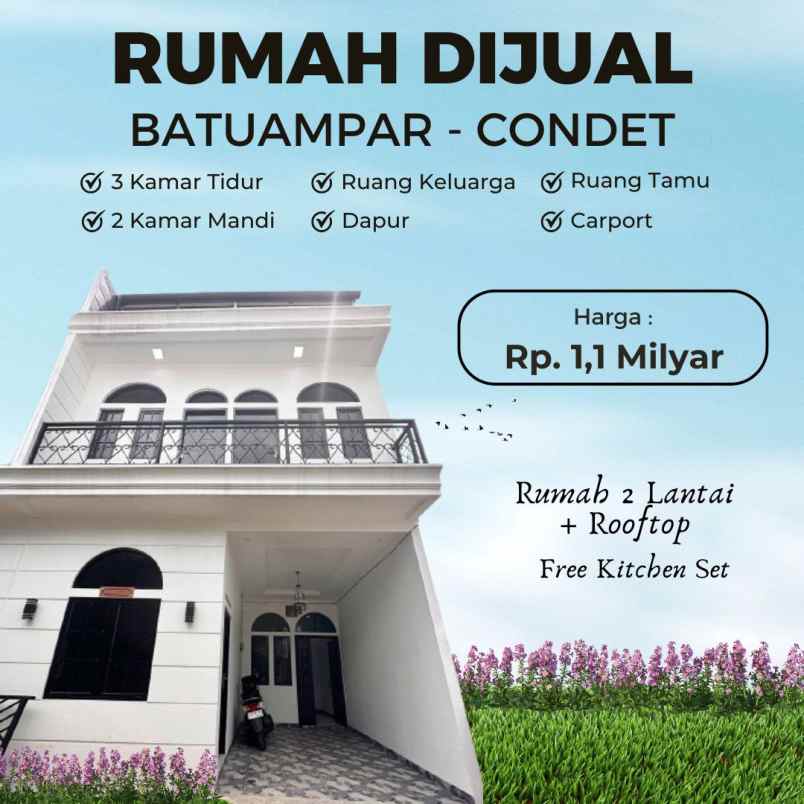 dijual rumah batu ampar