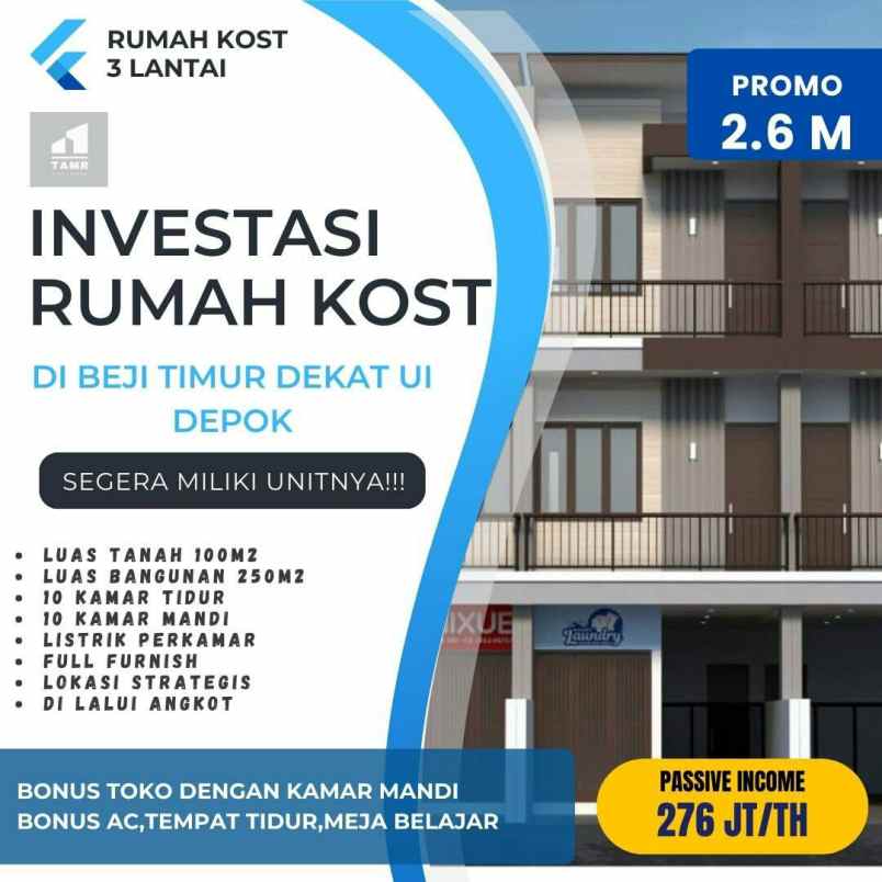 dijual rumah beji timur