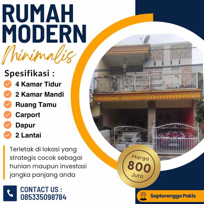 dijual rumah cantik rumah 2 lantai bangunan fulldak