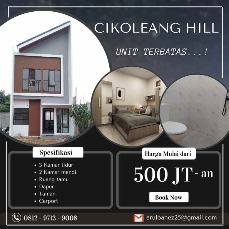 dijual rumah cikoleang hill perbatasan