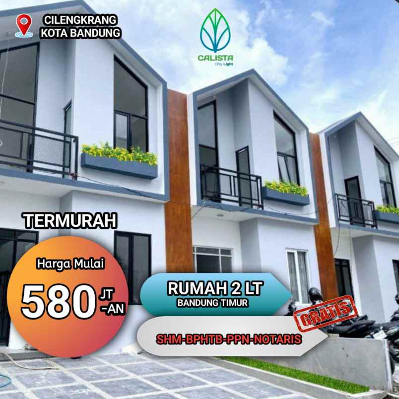 dijual rumah cluster calistha city
