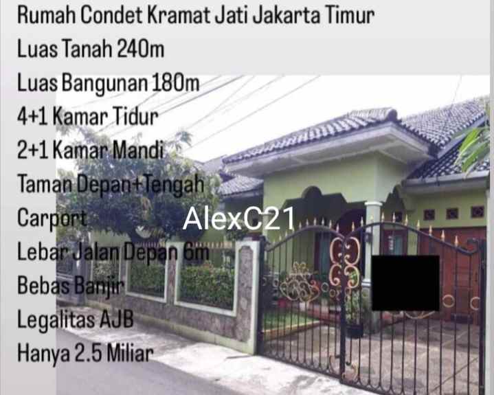 dijual rumah condet