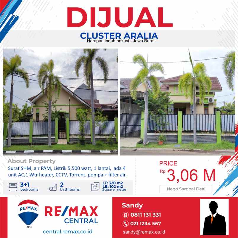 dijual rumah harapan indah