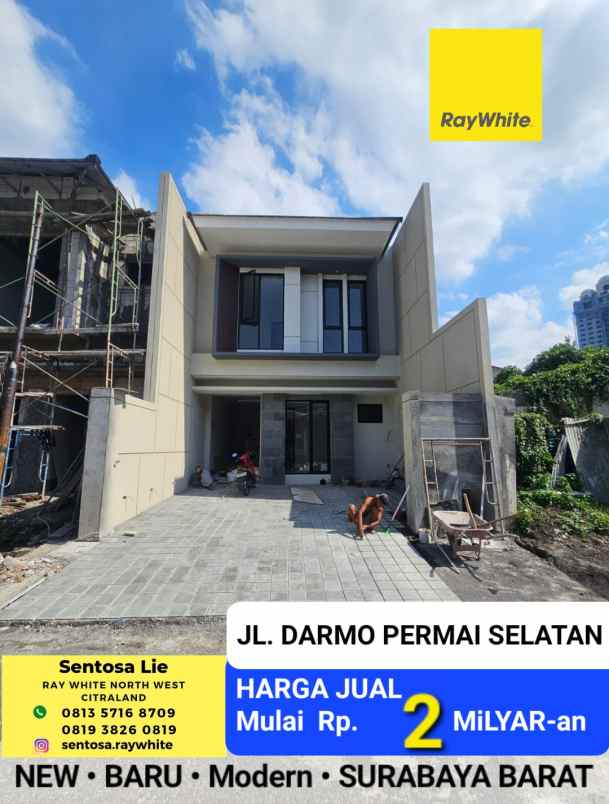 dijual rumah jalan darmo permai selatan