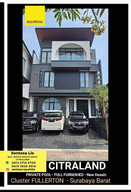 dijual rumah jalan fullerton place