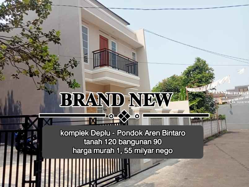 dijual rumah jalan raya komplek deplu