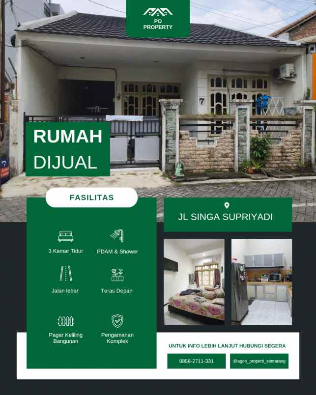 dijual rumah jalan singa kalicari