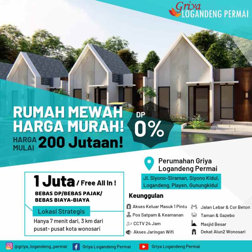 dijual rumah jalan siyono siraman