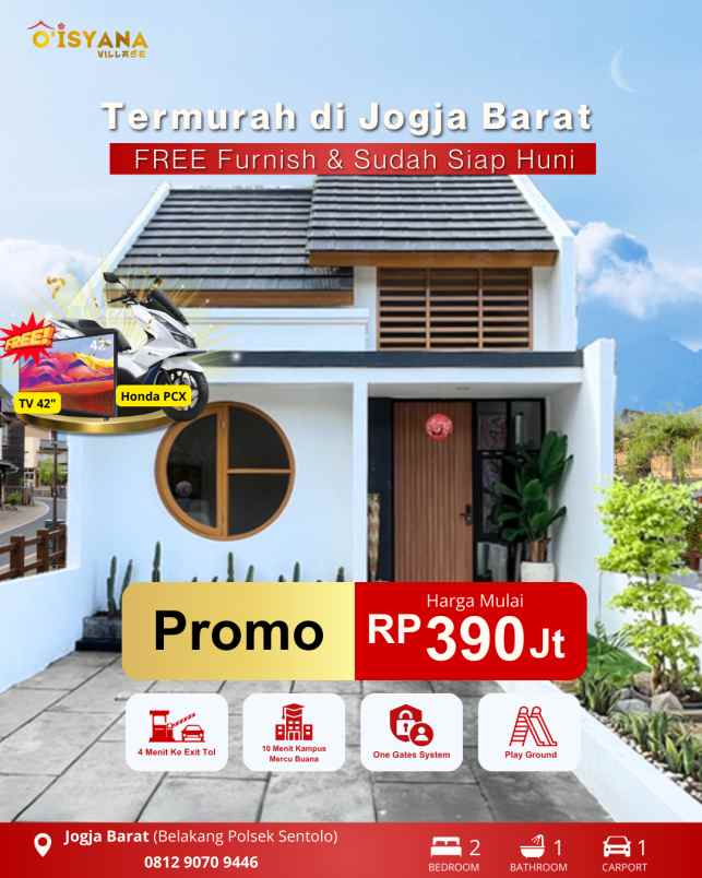 dijual rumah jalan wates km 16 sentolo