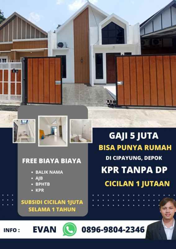 dijual rumah jl cipayung pasirputih