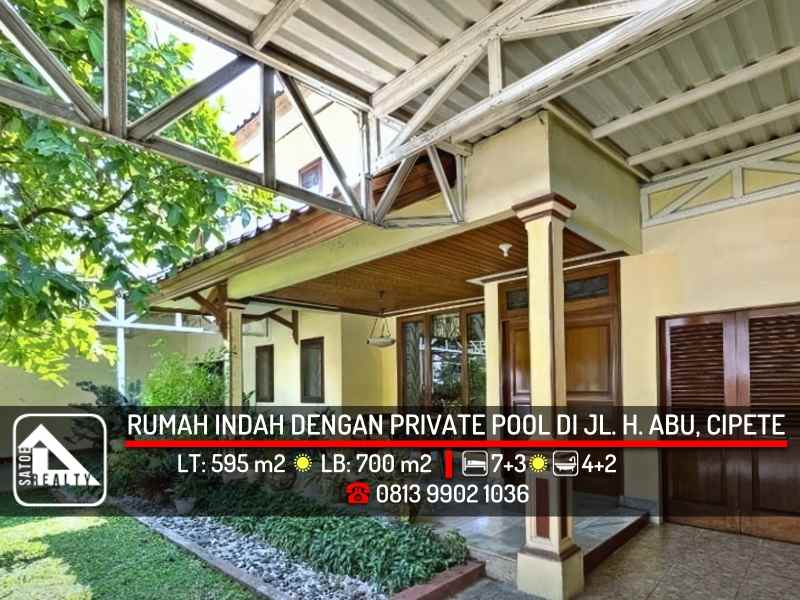 dijual rumah jl haji abu cipete selatan