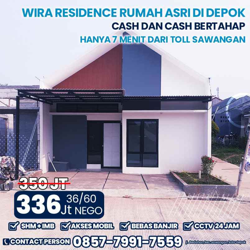 dijual rumah jl hj sulaeman bedahan