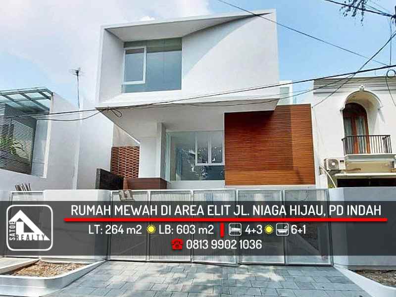 dijual rumah jl niaga hijau pondok