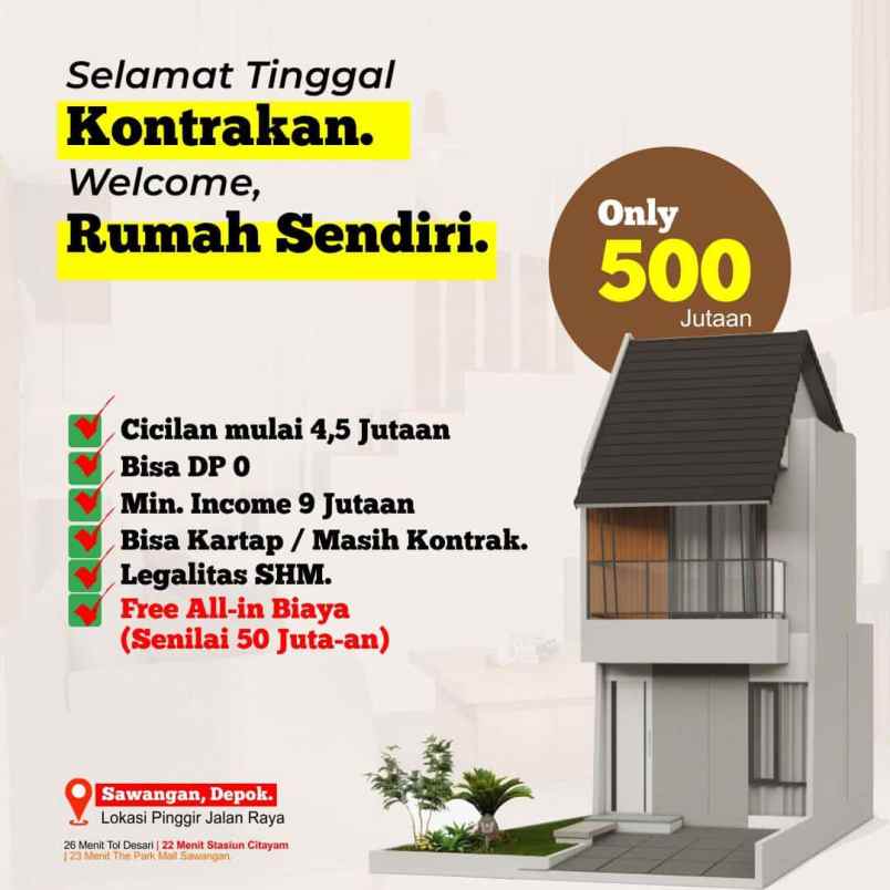 dijual rumah jl panggulan pengasinan