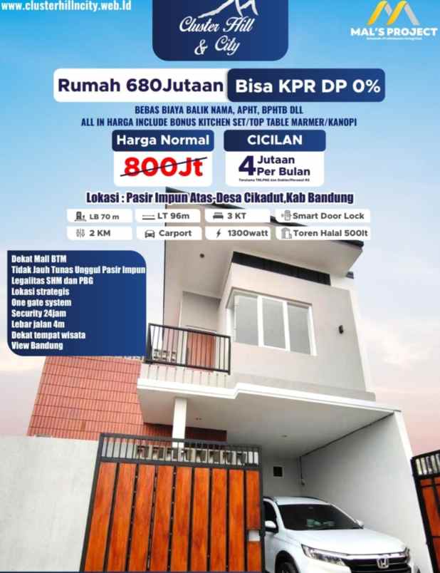 dijual rumah jl pasir impun atas