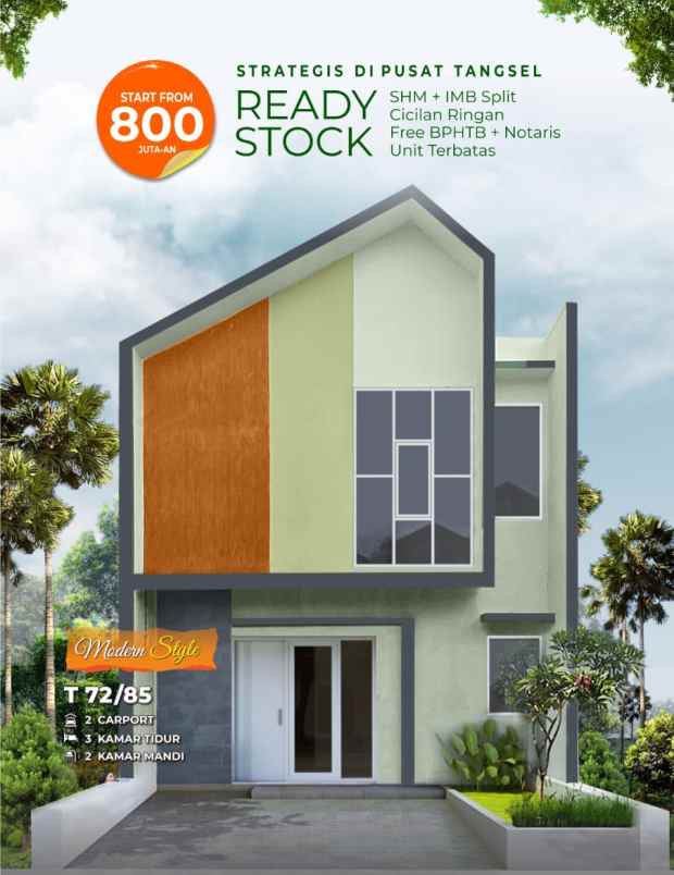 dijual rumah jl siliwangi pondok benda