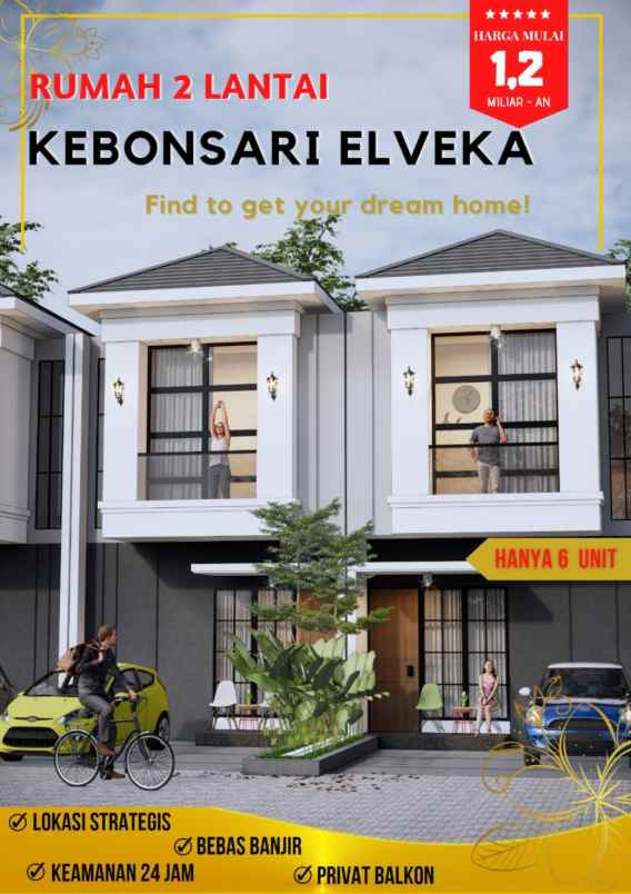 dijual rumah kebonsari elveka