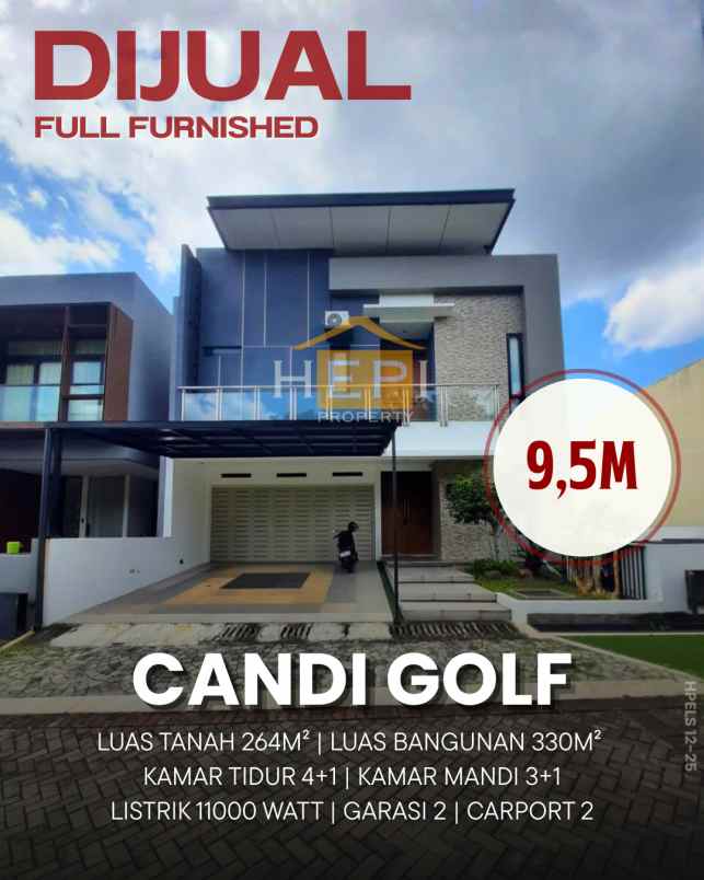 dijual rumah mewah candi golf kota semarang