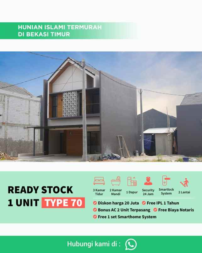 dijual rumah mustika jaya