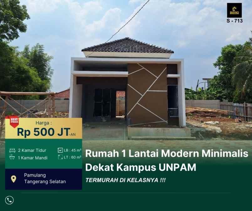 dijual rumah pamulang tangerang selatan