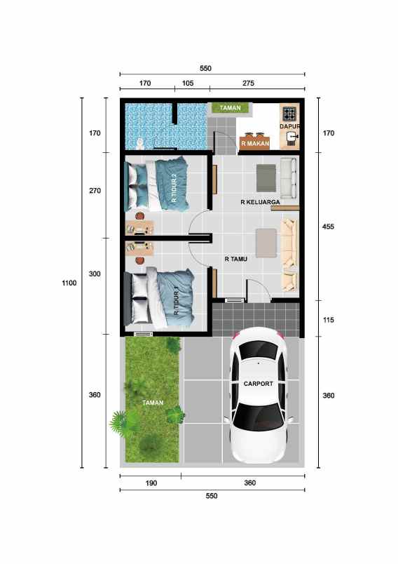 dijual rumah pasir putih