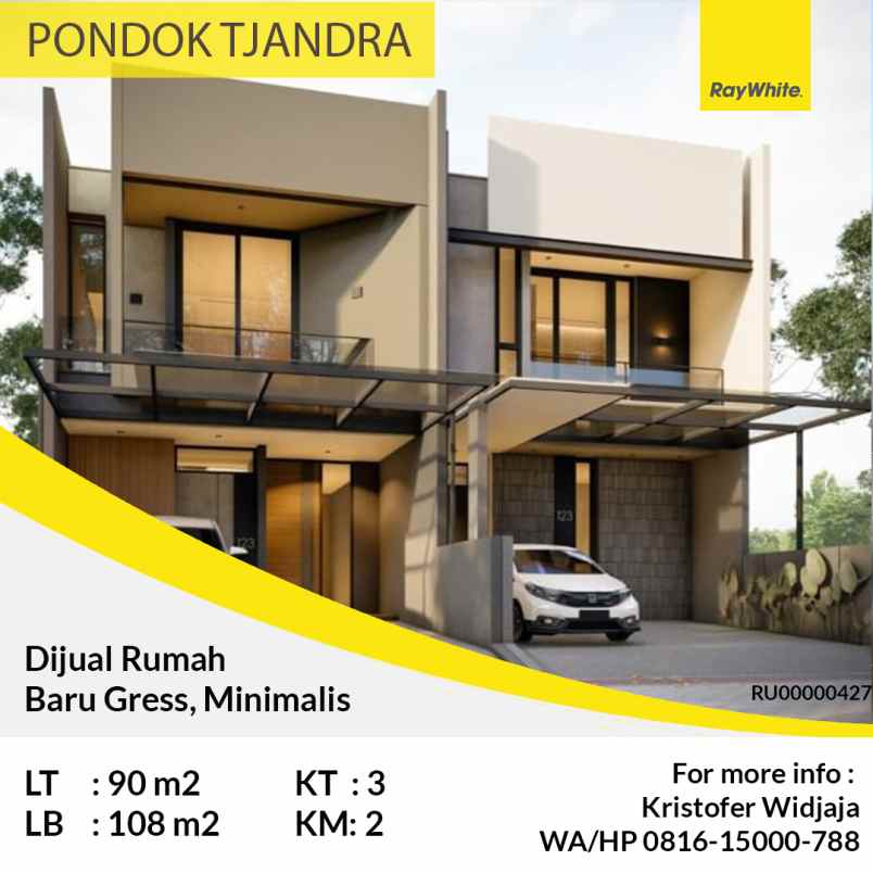 dijual rumah pondok tjandra sidoarjo