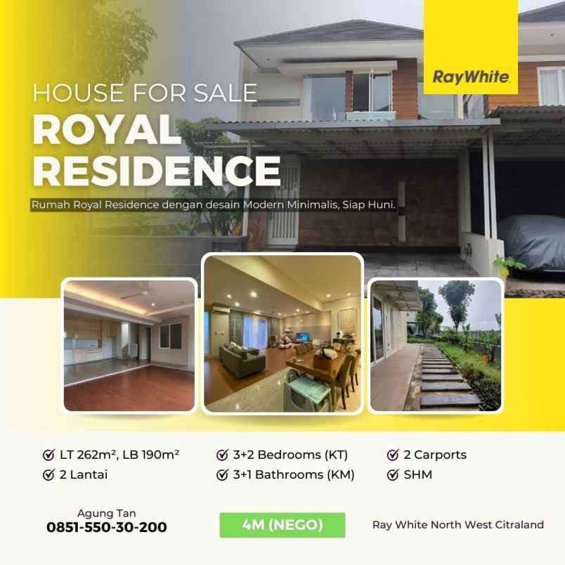 dijual rumah royal residence