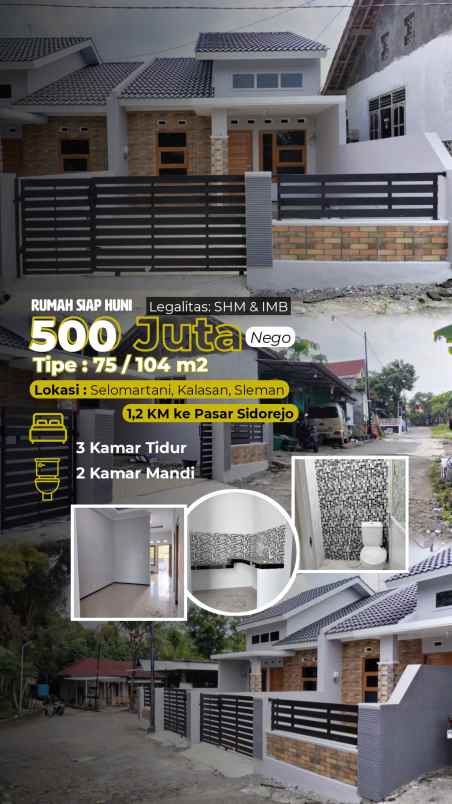 dijual rumah selomartani dekat balai desa