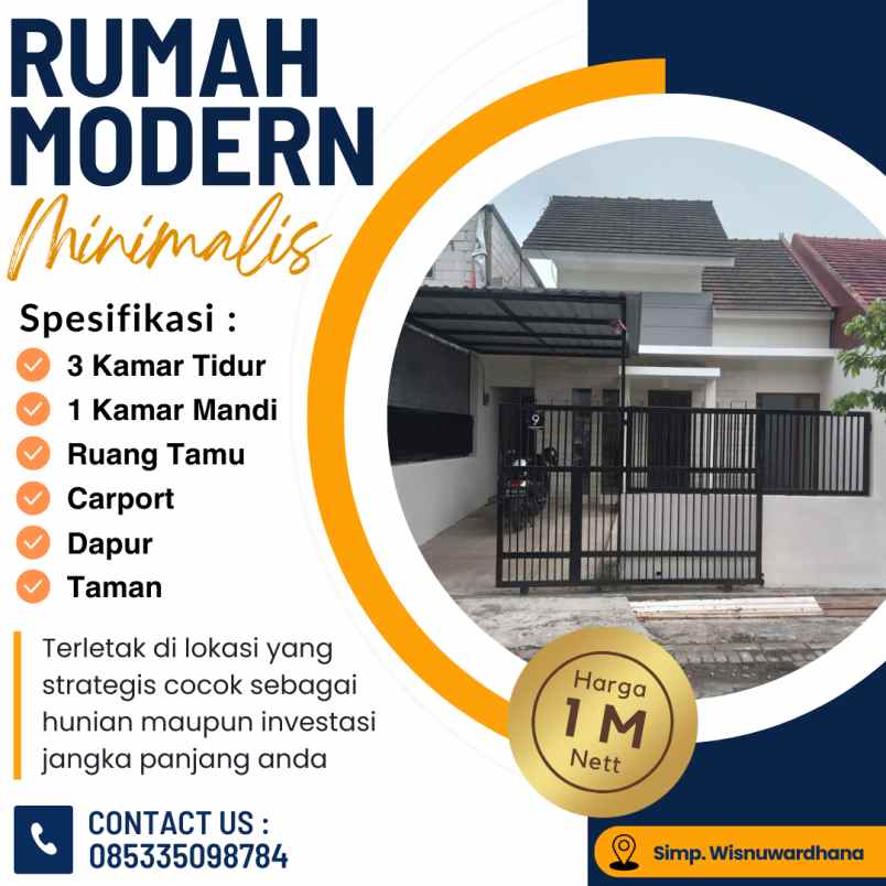 dijual rumah siap huni lokasi wisnuwardhana malang