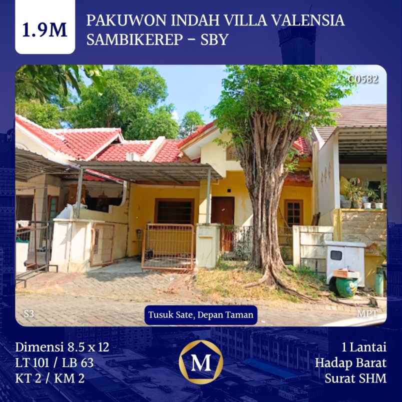 dijual rumah villa valensia