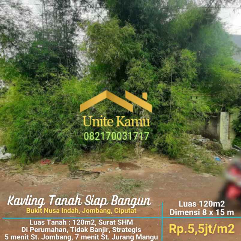 dijual tanah bukit nusa indah jombang