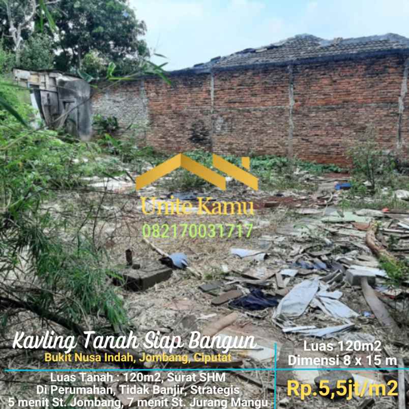 dijual tanah bukit nusa indah jombang