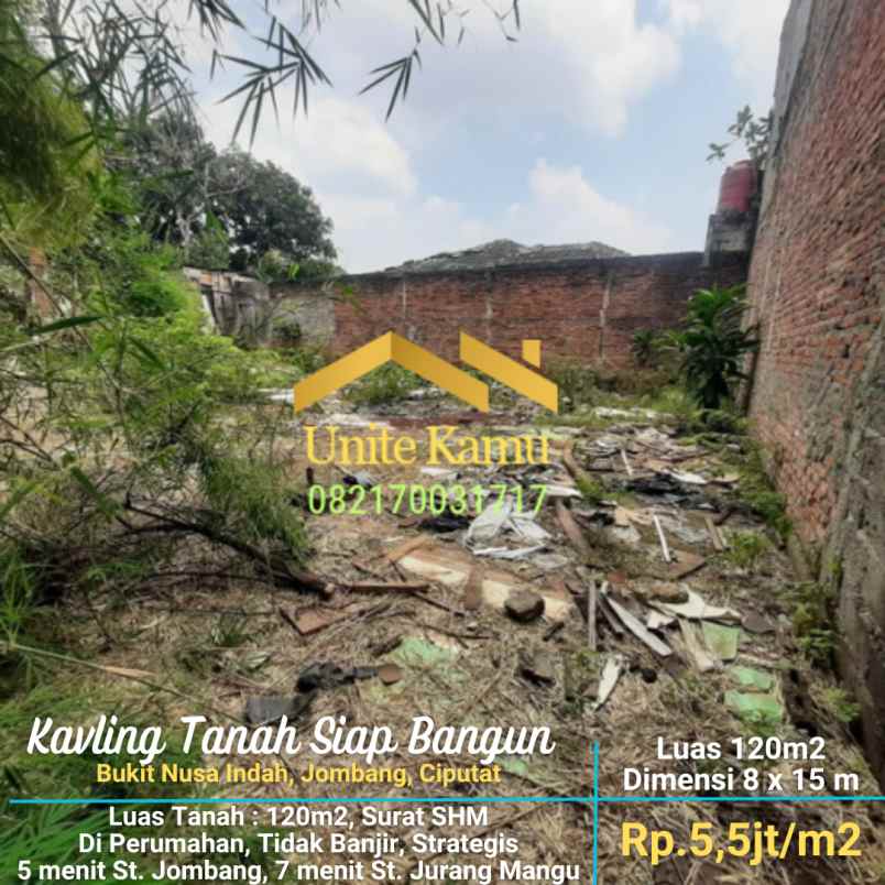 dijual tanah bukit nusa indah jombang