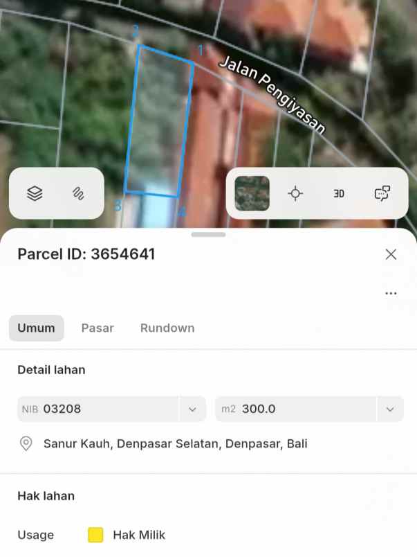 dijual tanah danau tempe
