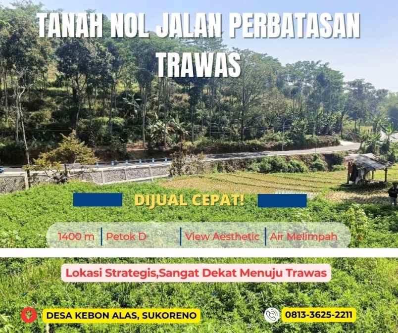 dijual tanah desa kebon alas kecamatan